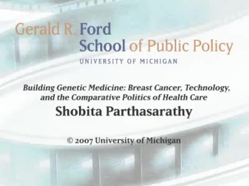 Shobita Parthasarathy: Breast cancer, technology, and policy