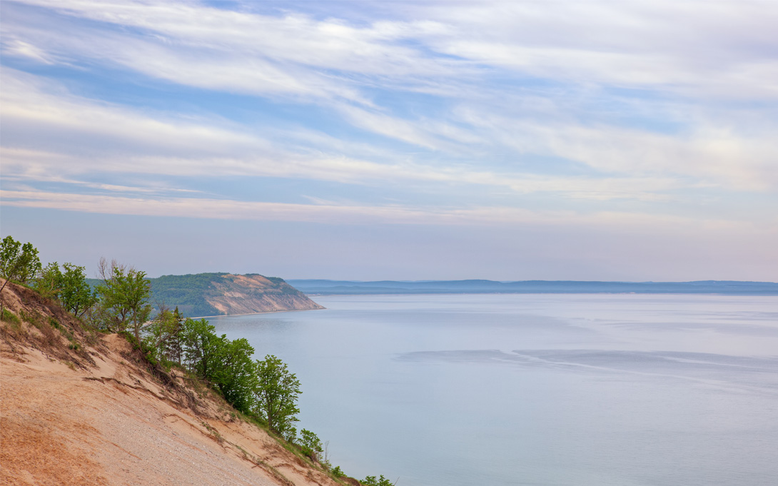 Sleeping bear dunes and Lake Michigan