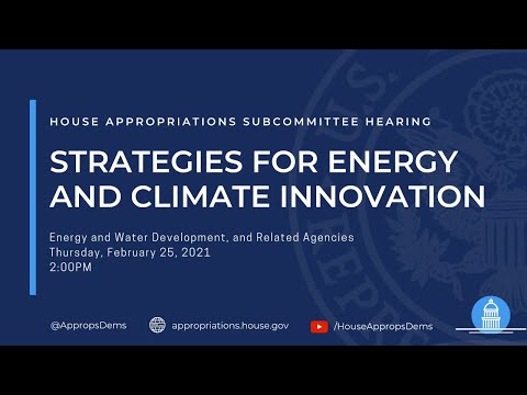 Shobita Parthasarathy: House Appropriations Committee-Strategies for Energy and Climate Innovation