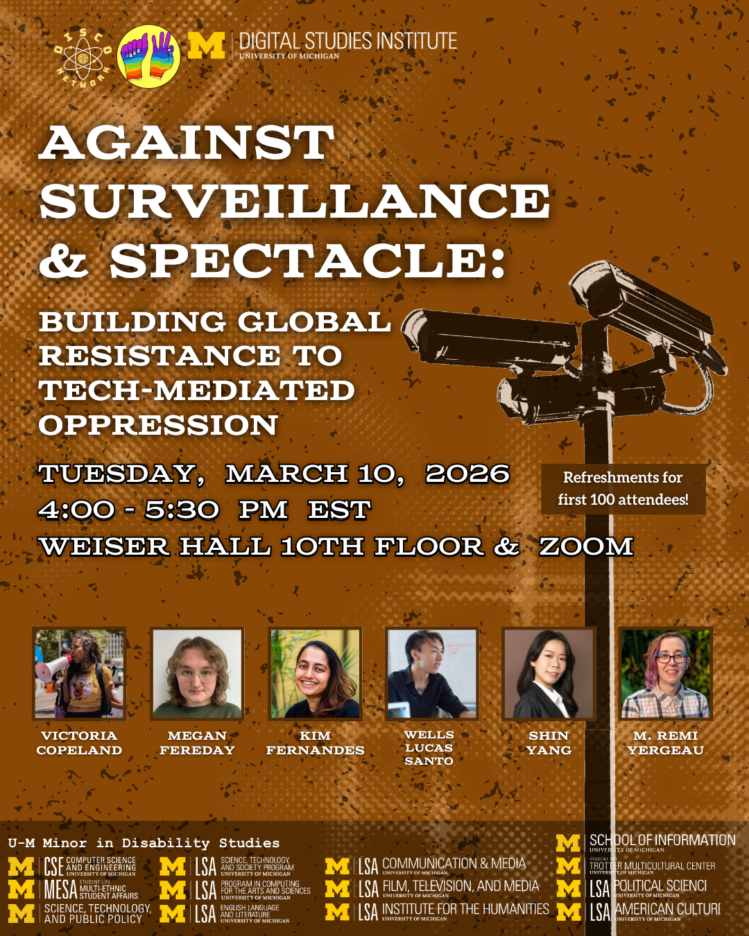 Against Surveillance and Spectacle Event Flyer