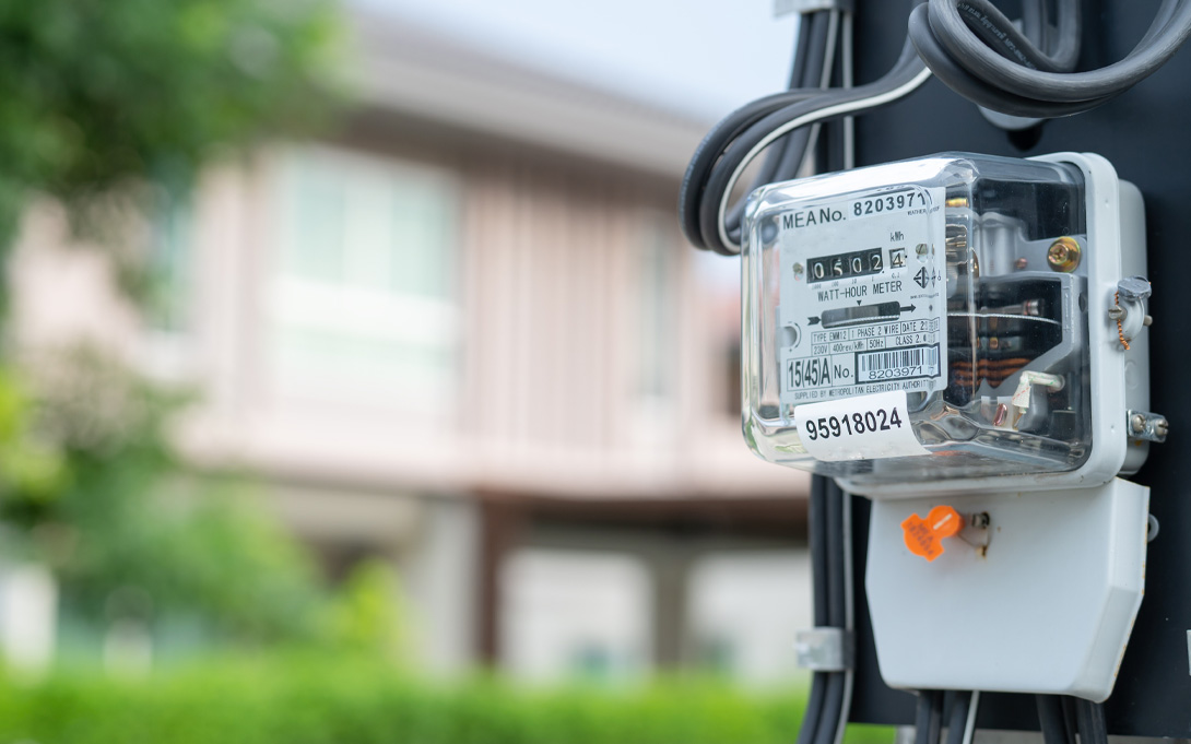 picture of a home utilities meter